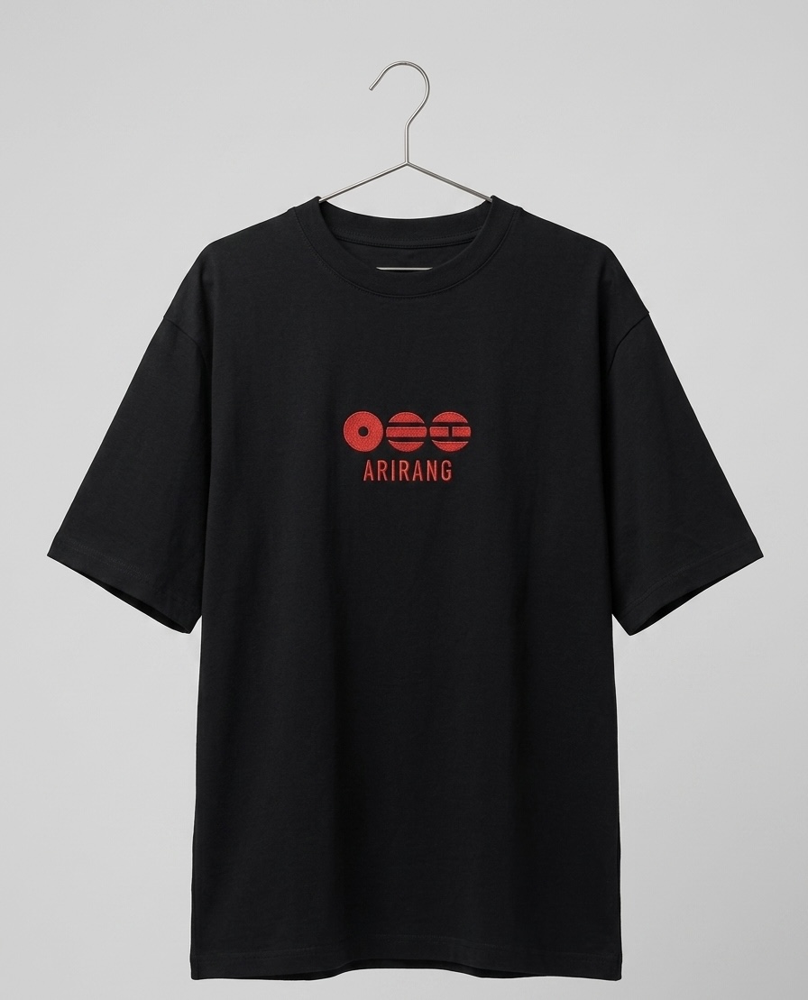 PLAYERA OVER  ARIRANG BORDADA NEGRA